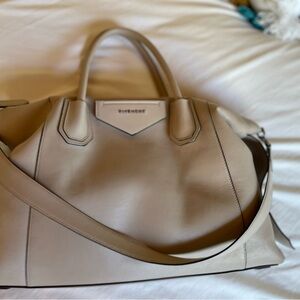 Givenchy Beige Leather Tote with Top Handles and Strap